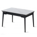 Стіл BONN II CERAMIC 140(200)*90 білий глянець/чорний каркас (фото 2)
