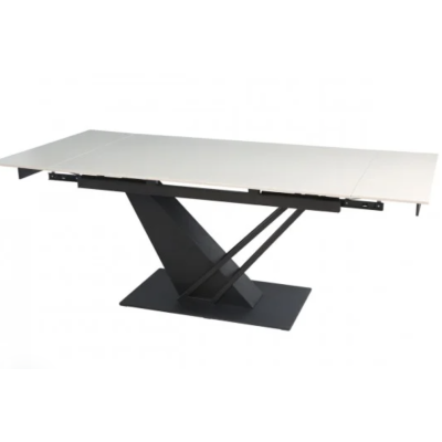 Стіл FERNANDO CERAMIC 140(200)*90 бежевий/чорний
