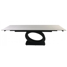 Стіл OVIDIO CERAMIC 160(240)*90 білий дуб/чорний каркас (фото 2)