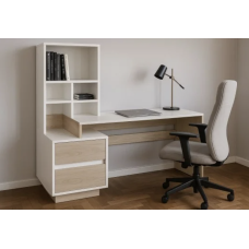 Комп’ютерний стіл HECTOR B/G (білий діамант / гікорі рокфорд світлий)