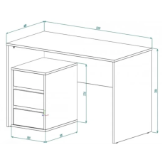 Комп’ютерний стіл VICTOR D/А 120×60 (дуб артизан / антрацит)