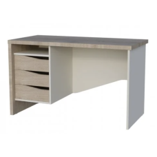 Письмовий стіл CONNECT 4 L SK (130×62×78,6 см, дуб кремона котта / стоун беж)