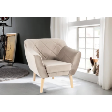 Крісло KARO 1 VELVET (темний беж / бук, BL.40)