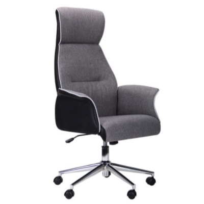 Крісло Brooklyn CX0724H(Y10-01) хром/світло-сірий, чорний