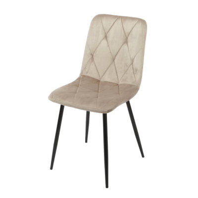 Стілець COREY чорний каркас/беж