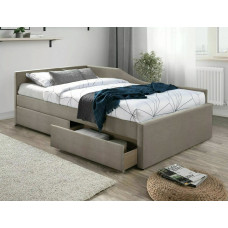 ЛІЖКО ELIOT VELVET 120*200 ТЕМНИЙ БЕЖ TAP.228