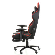 Крісло ExtremeRace black/red/white with footrest (фото 3)