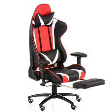 Крісло ExtremeRace black/red/white with footrest (фото 4)