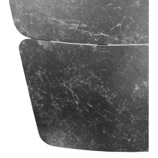 ELVI (ЕЛВІ) BLACK MARBLE СТІЛ РОЗКЛАДНИЙ, чорна матова кераміка, чорні металеві ніжки. Розмір: 1200(+300+300)x800x760 мм (фото 4)