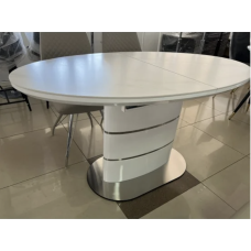 Стіл SANREMO CERAMIC 140(180)*80 білий ефект мармуру/білий глянець