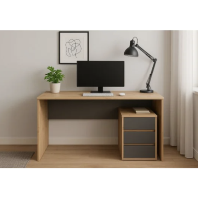 Комп’ютерний стіл VICTOR D/А 120×60 (дуб артизан / антрацит)