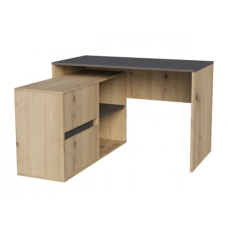 Письмовий кутовий стіл TWIN DA 120×60 (дуб артизан / антрацит)
