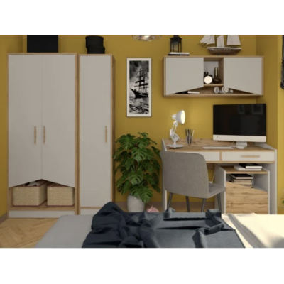 Полиця Unity G (дуб Тахо / біла Аляска)