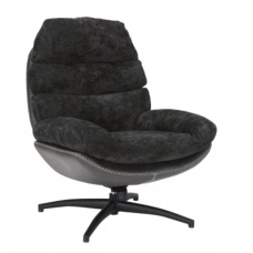 Крісло GISELLE (чорне, тканина 242 / синтетична шкіра 244)