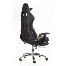 Крісло  ExtremeRace black/white with footrest  (фото 14)