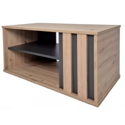 Журнальний столик T2 AD Антрацит / Дуб Артізан 50 × 90 см